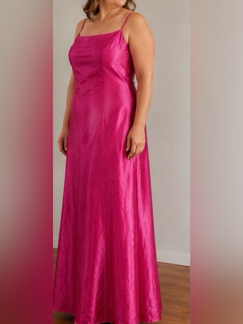 Vintage Allders Occasions Pink Shantung Ballgown UK 16 / US 12 NWT